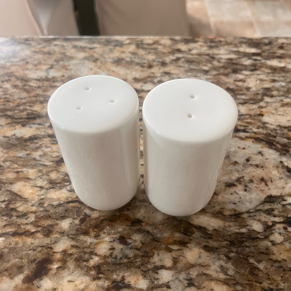 Elegant White Ceramic Salt and Pepper Shakers